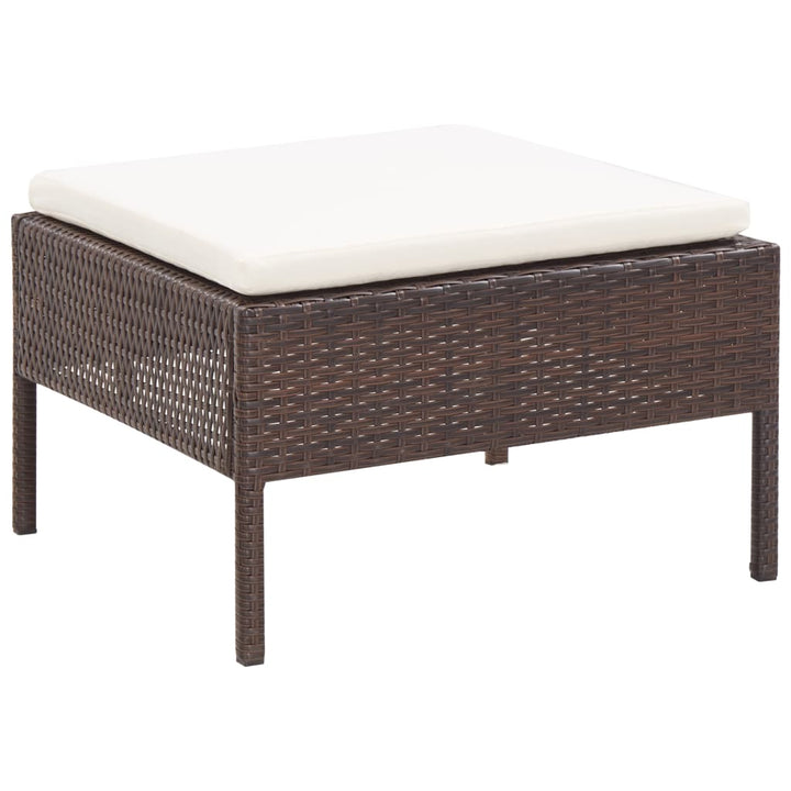 Set Mobilier De Grădină Cu Perne, 3 Piese, , Poliratan