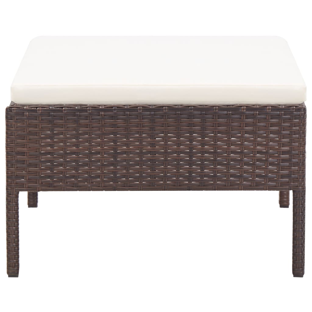 Set Mobilier De Grădină Cu Perne, 3 Piese, , Poliratan