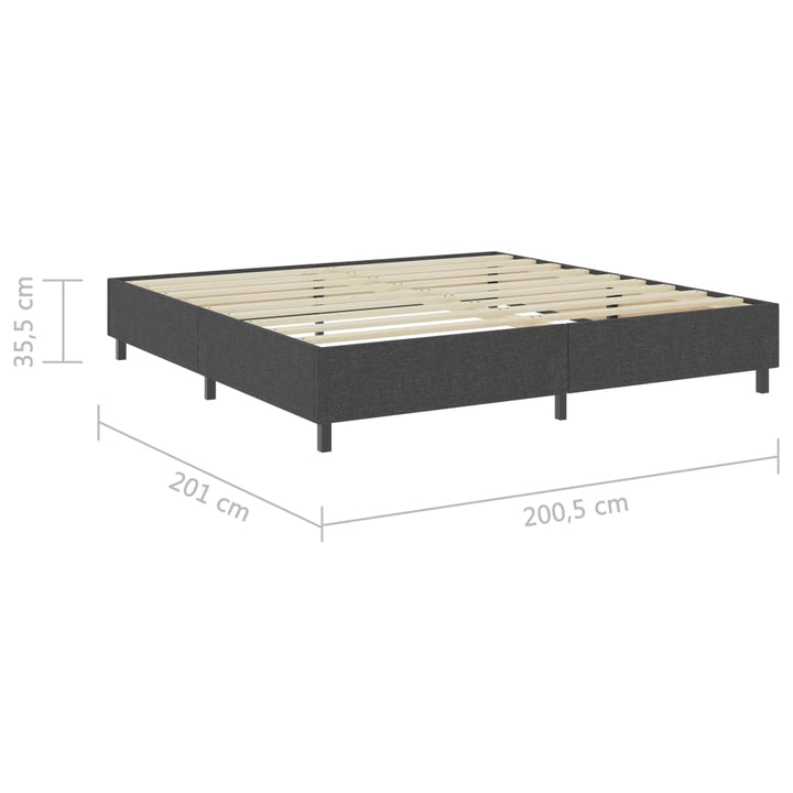 Cadru Pat Continental, Gri, , Material Textil