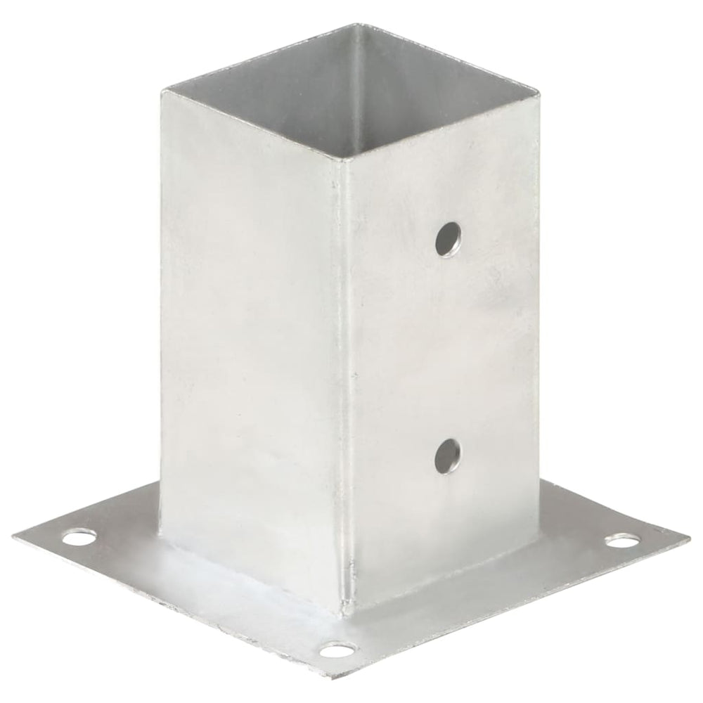 Suporți Stâlp, 4 Buc., Metal Galvanizat,