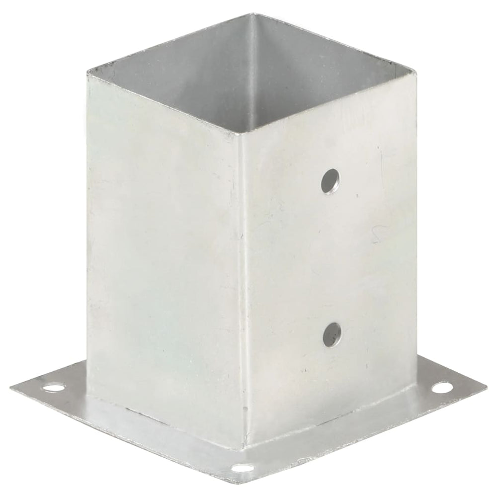 Suporturi Stâlp, 4 Buc., , Metal Galvanizat