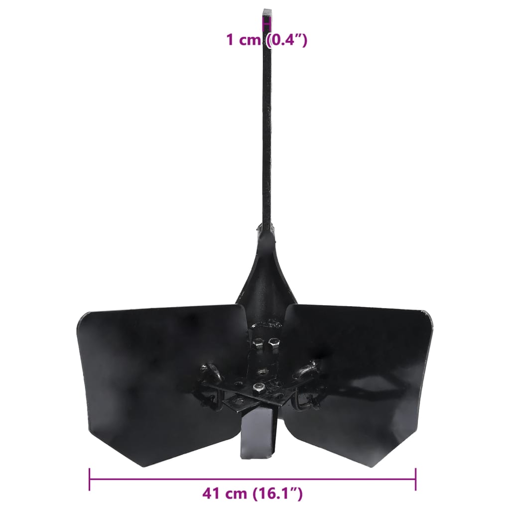 Accesoriu Plug Motocultor, Negru, Metal