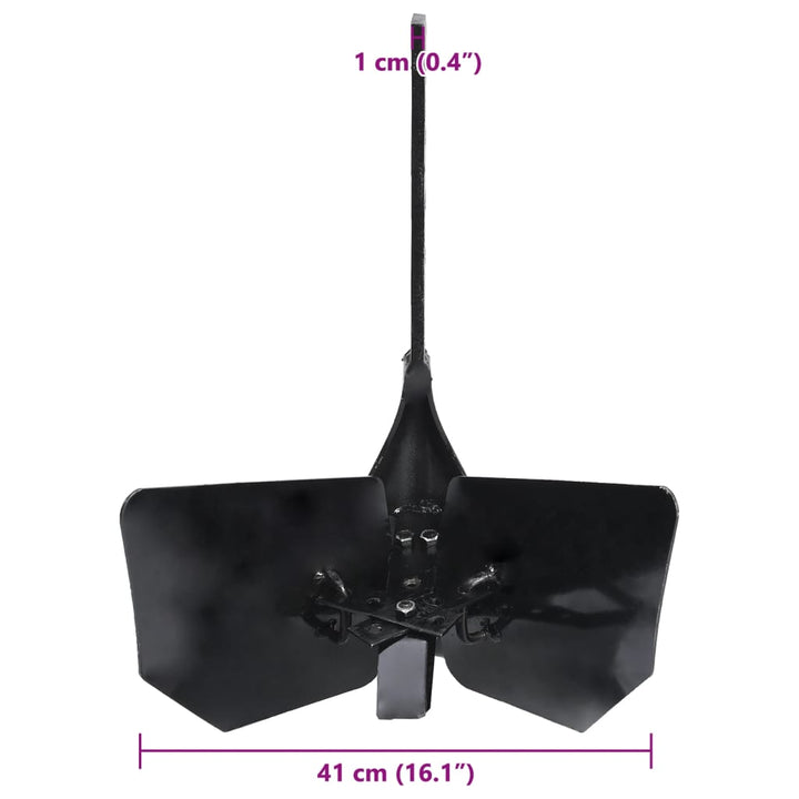 Accesoriu Plug Motocultor, Negru, Metal
