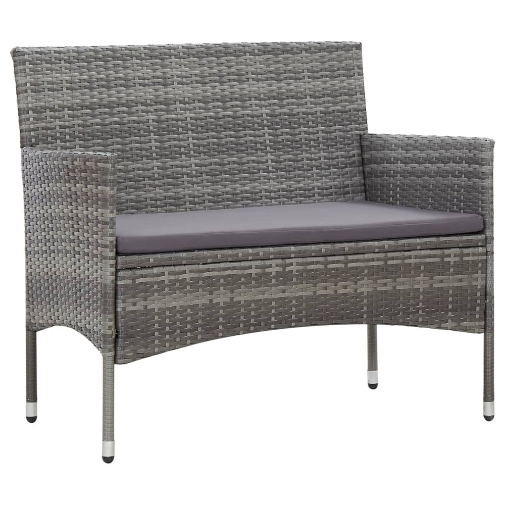 Set Mobilier De Grădină Cu Perne, 4 Piese, , Poliratan