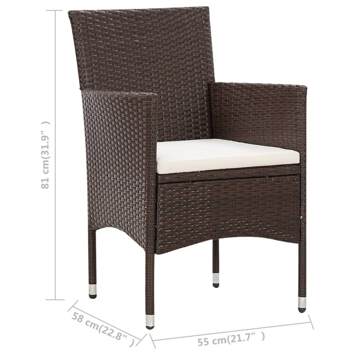 Set Mobilier De Grădină Cu Perne, 5 Piese, , Poliratan