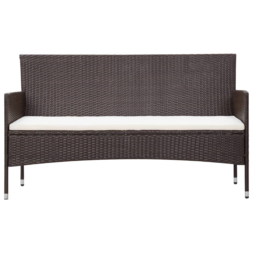 Set Mobilier De Grădină Cu Perne, 5 Piese, , Poliratan