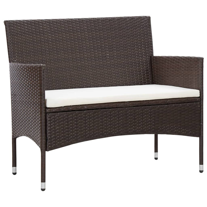 Set Mobilier De Grădină Cu Perne, 5 Piese, , Poliratan