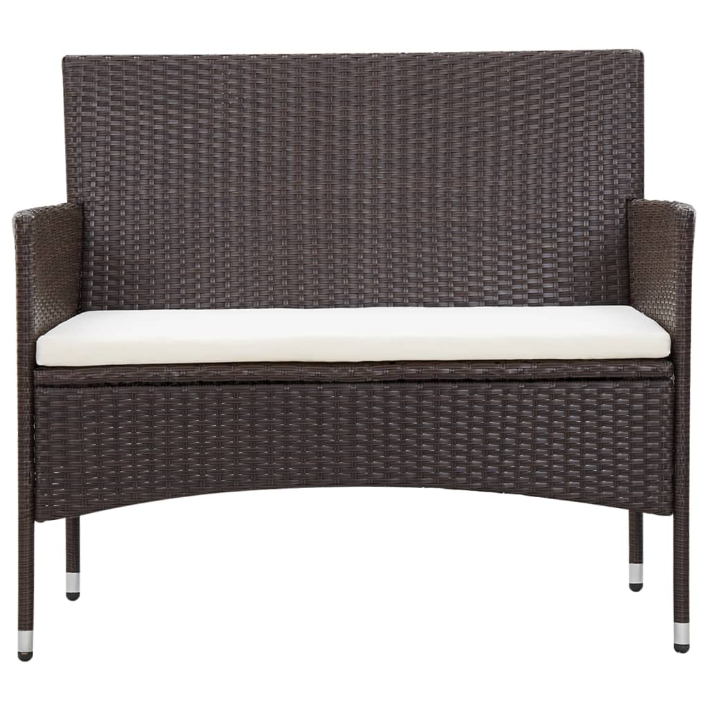 Set Mobilier De Grădină Cu Perne, 5 Piese, , Poliratan