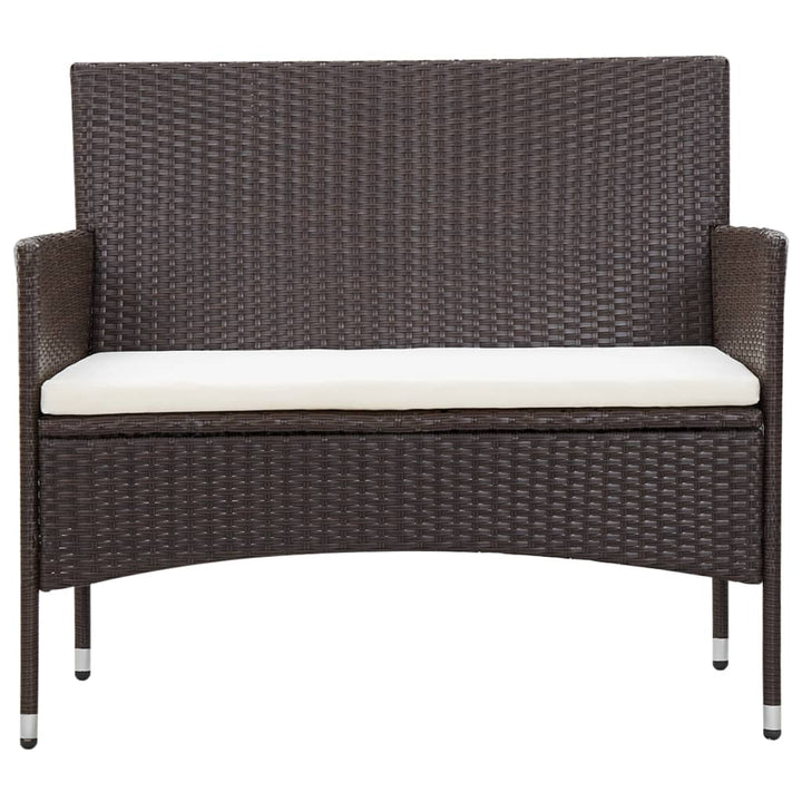 Set Mobilier De Grădină Cu Perne, 5 Piese, , Poliratan