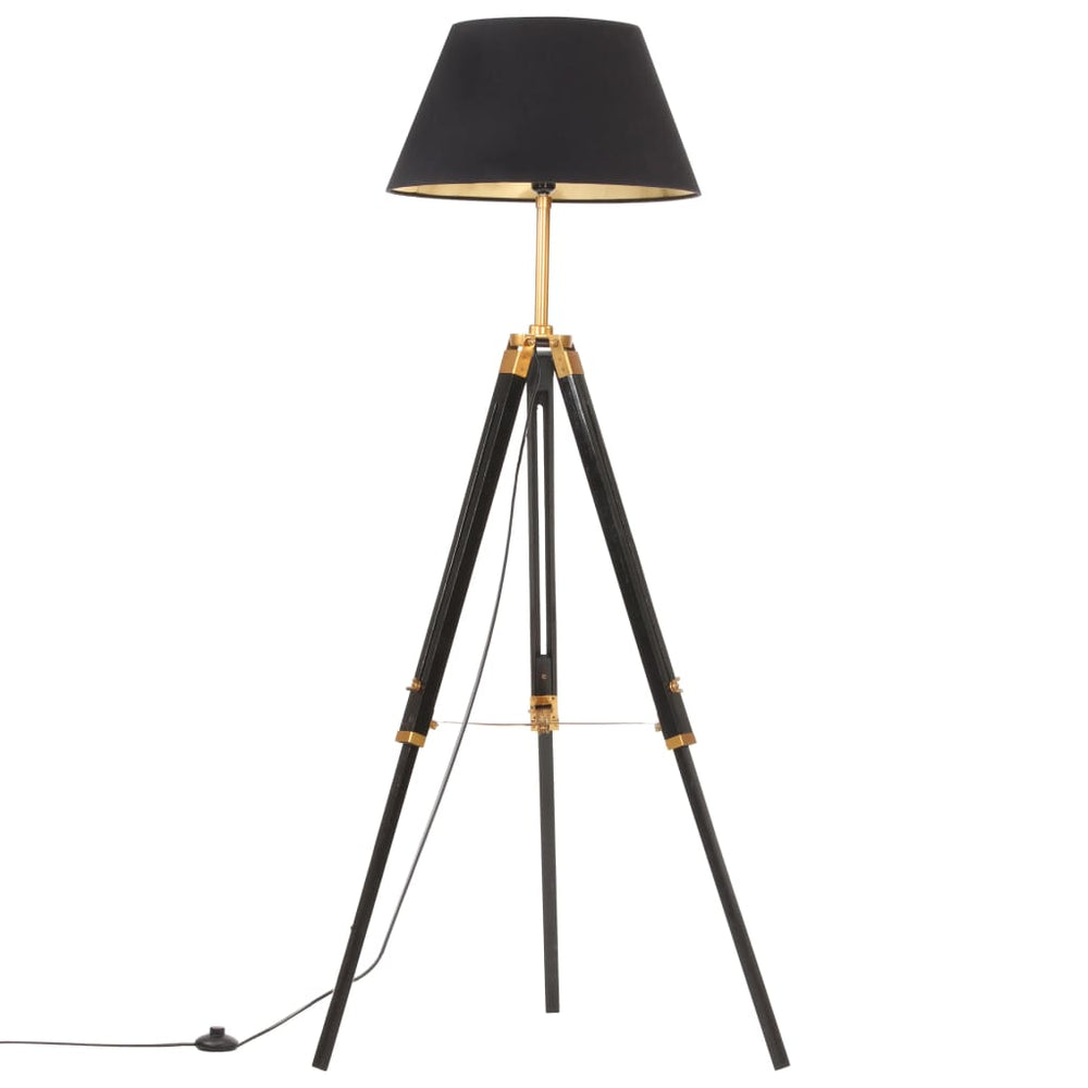 Lampă De Podea Trepied, , 141 Cm, Lemn Masiv Tec