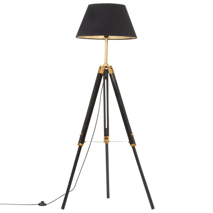 Lampă De Podea Trepied, , 141 Cm, Lemn Masiv Tec