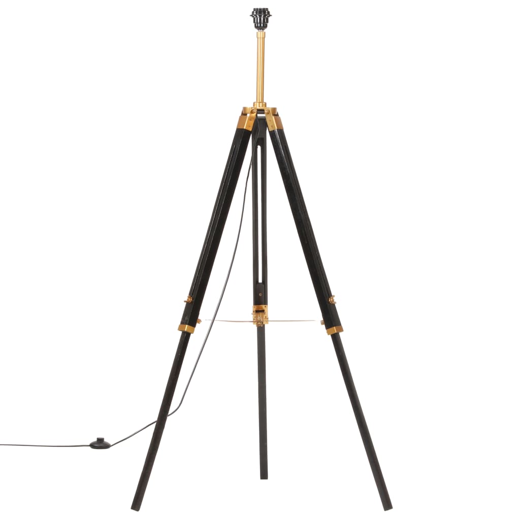 Lampă De Podea Trepied, , 141 Cm, Lemn Masiv Tec