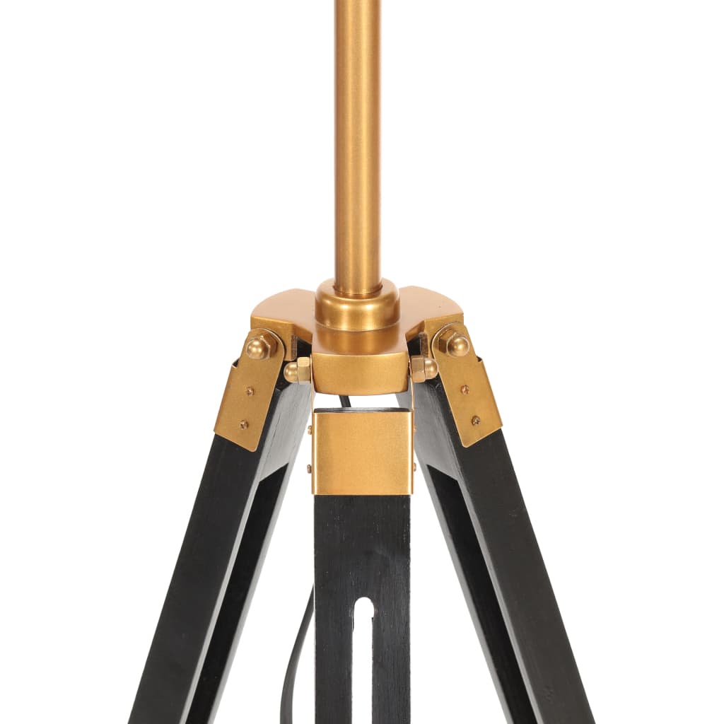 Lampă De Podea Trepied, , 141 Cm, Lemn Masiv Tec