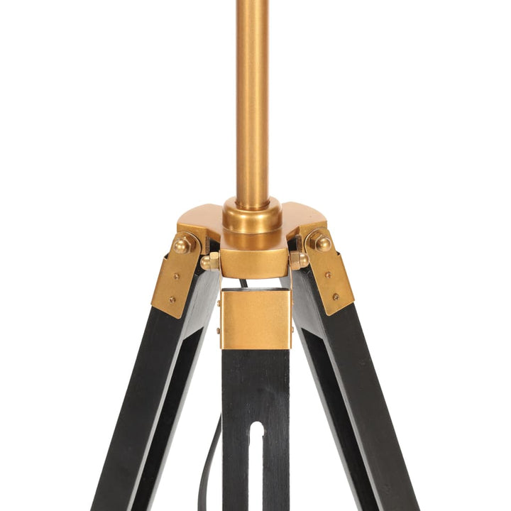 Lampă De Podea Trepied, , 141 Cm, Lemn Masiv Tec