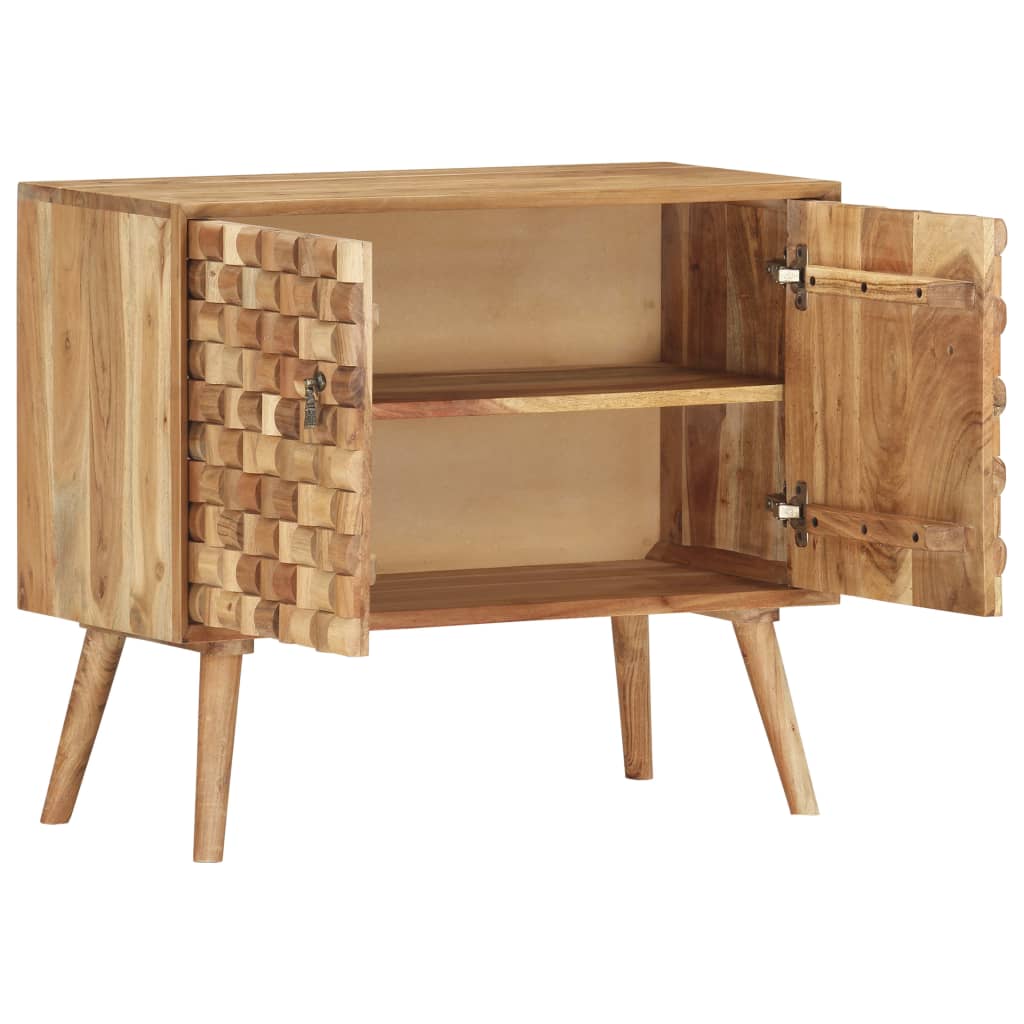 Servantă, 75 X 35 X 65 Cm, Lemn Masiv De Acacia