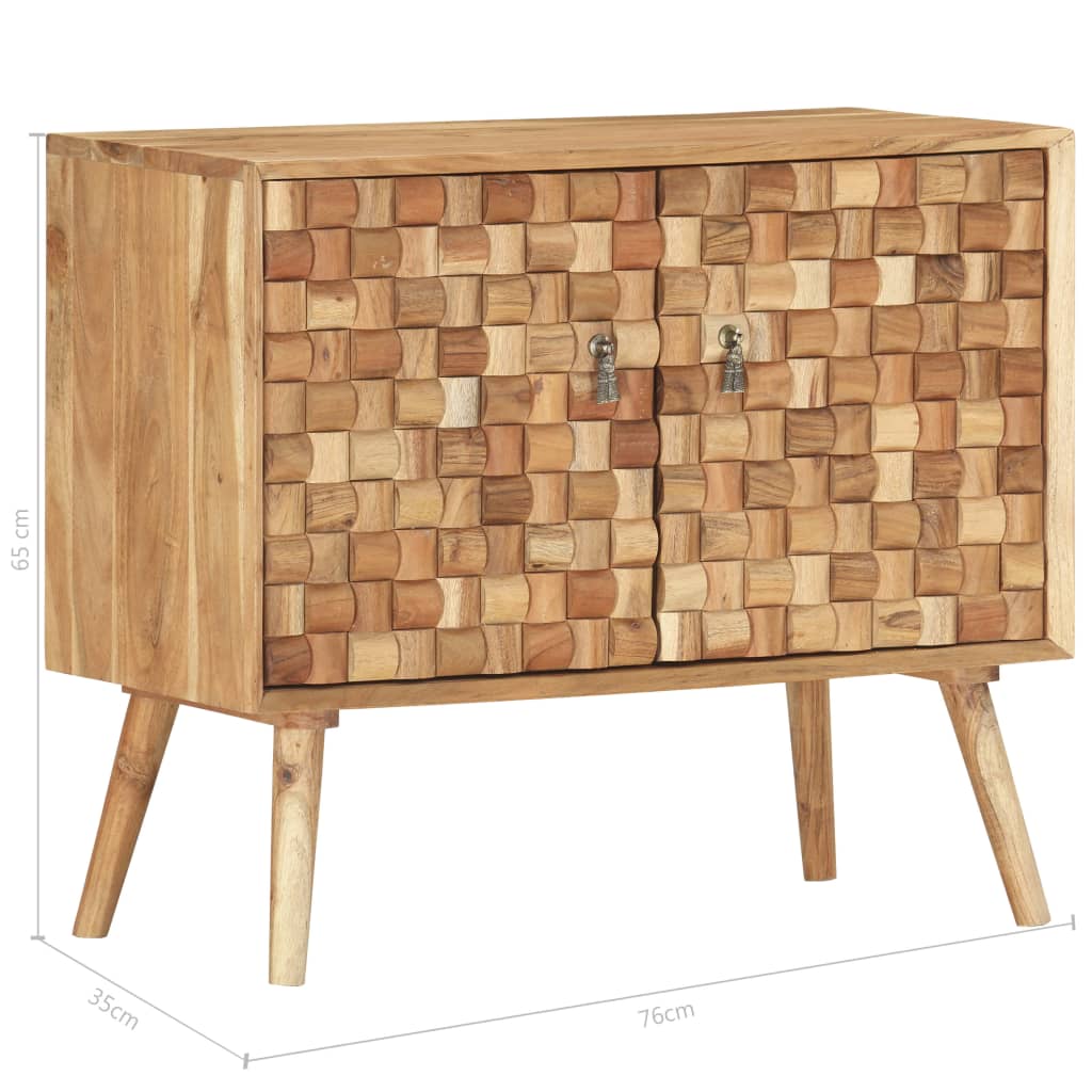 Servantă, 75 X 35 X 65 Cm, Lemn Masiv De Acacia