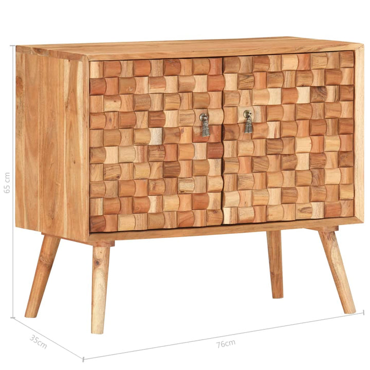 Servantă, 75 X 35 X 65 Cm, Lemn Masiv De Acacia