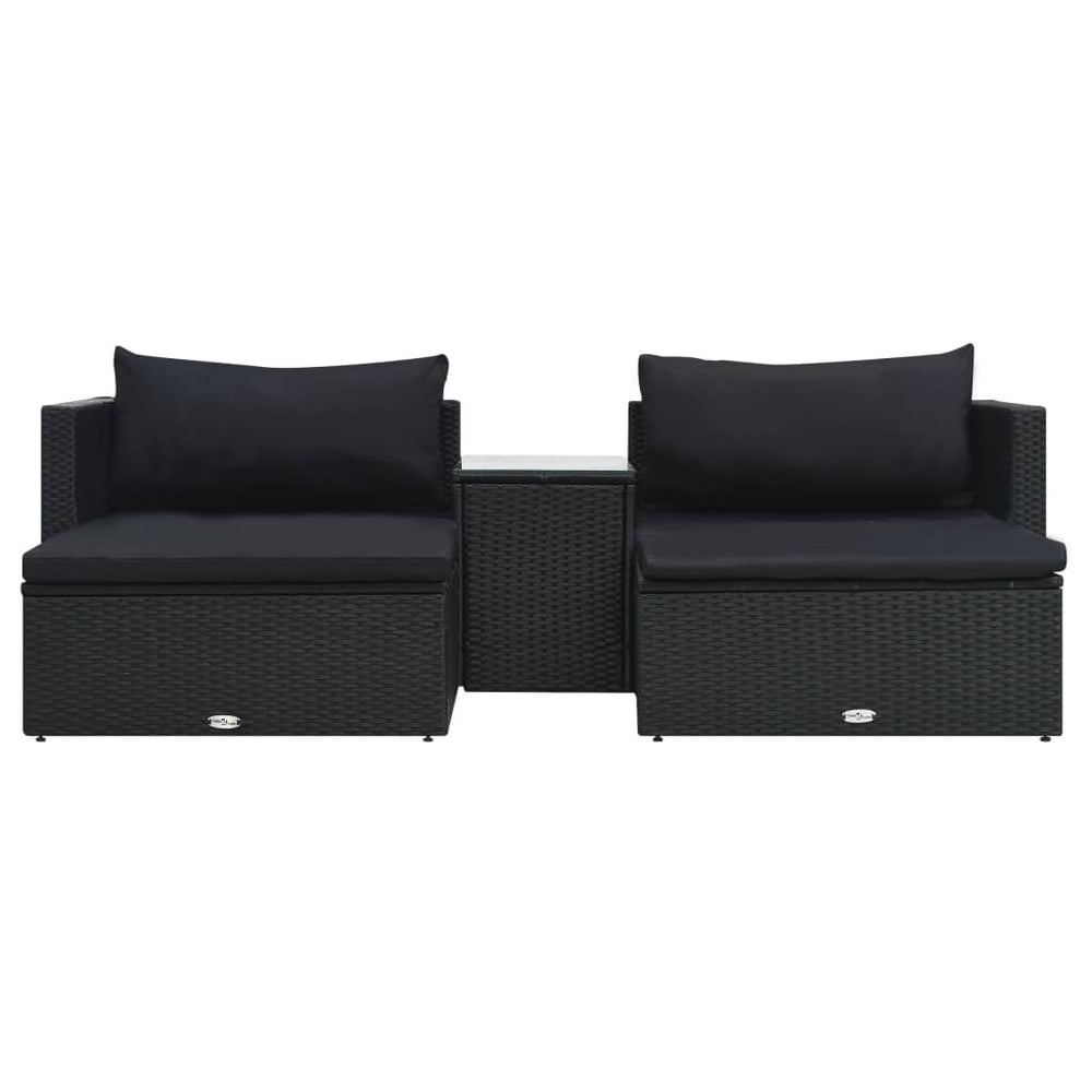 Set Mobilier De Grădină Cu Perne, 5 Piese, , Poliratan