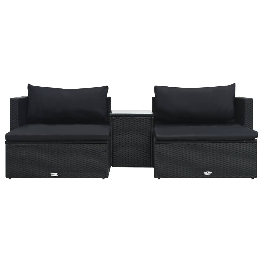 Set Mobilier De Grădină Cu Perne, 5 Piese, , Poliratan