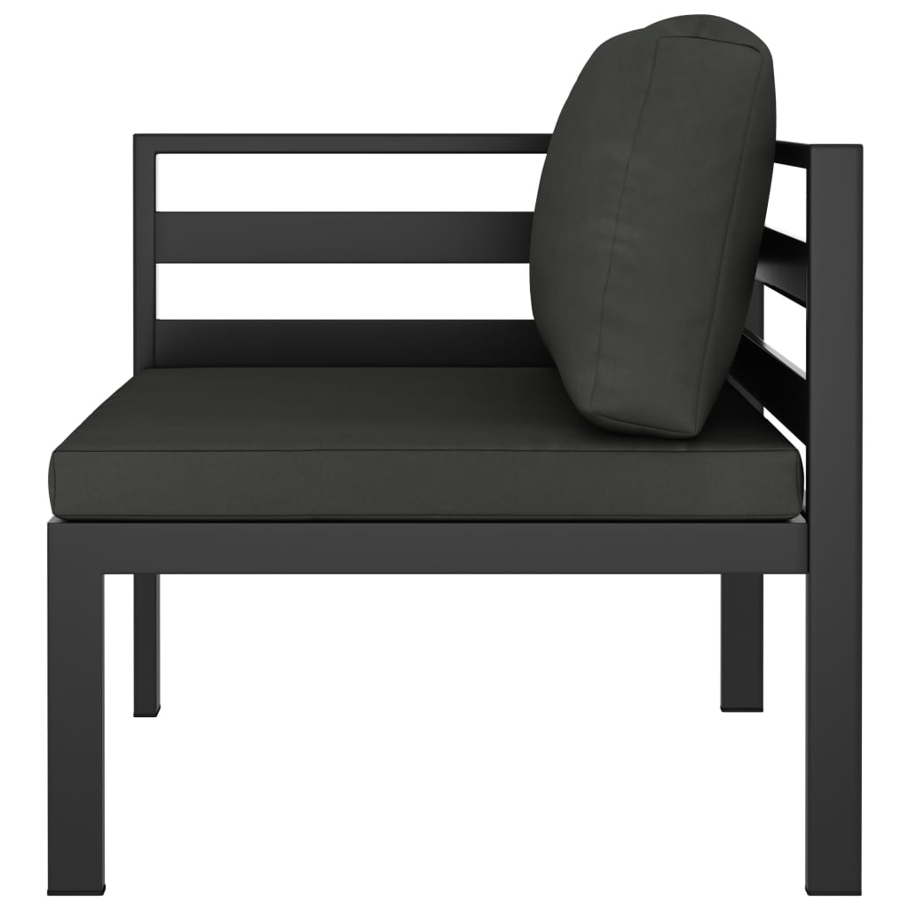 Set Mobilier De Grădină Cu Perne, 5 Piese, Antracit, Aluminiu