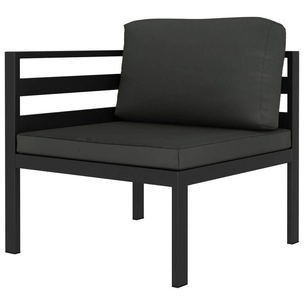 Set Mobilier De Grădină Cu Perne, 8 Piese, Antracit, Aluminiu