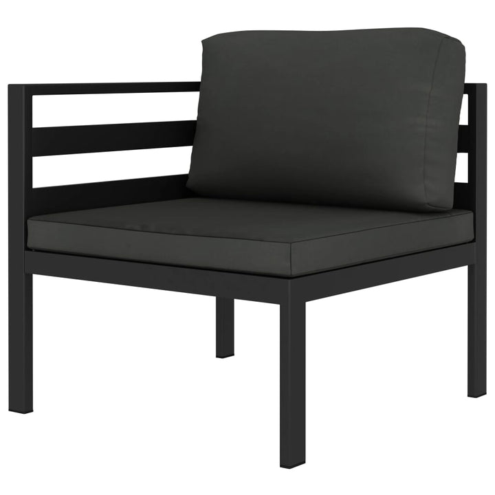 Set Mobilier De Grădină Cu Perne, 8 Piese, Antracit, Aluminiu