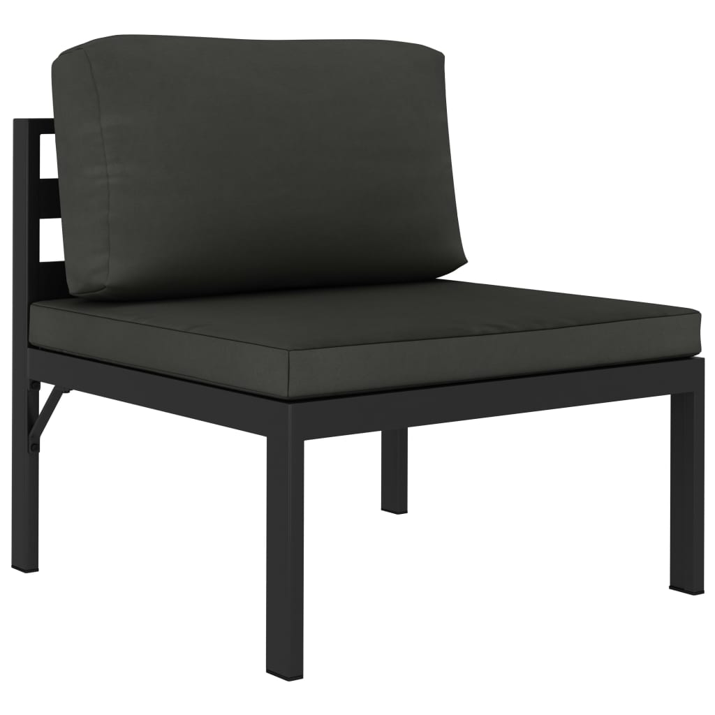Set Mobilier De Grădină Cu Perne, 8 Piese, Antracit, Aluminiu