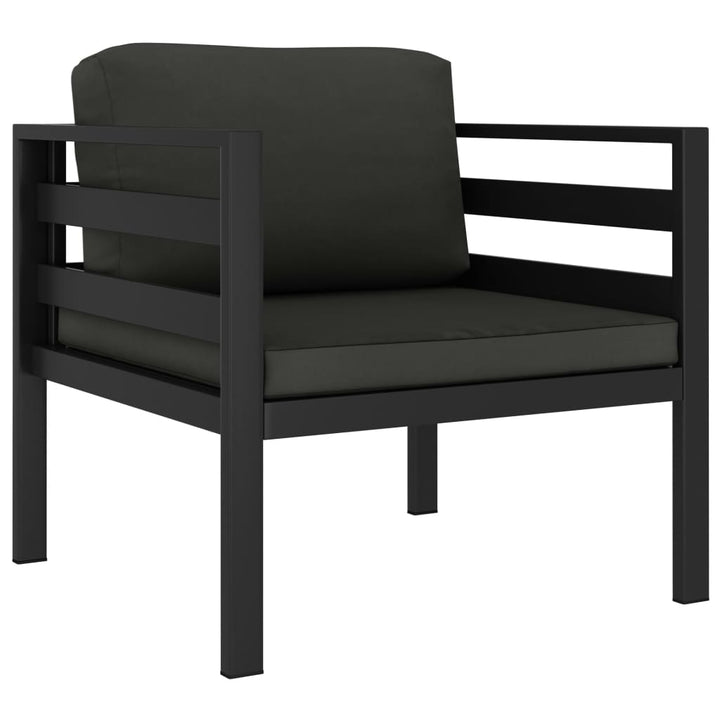 Set Mobilier De Grădină Cu Perne, 6 Piese, Antracit, Aluminiu