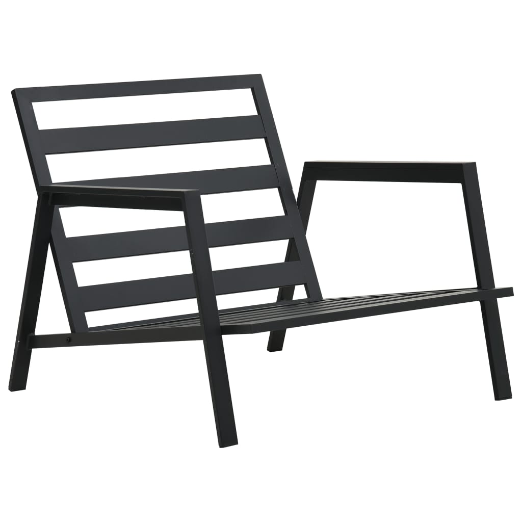 Set Mobilier Grădină Cu Perne 5 Piese Gri Închis Aluminiu