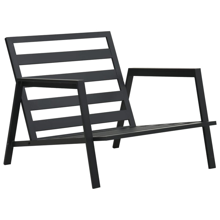 Set Mobilier Grădină Cu Perne 5 Piese Gri Închis Aluminiu