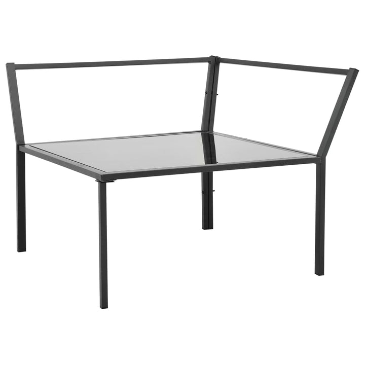 Set Mobilier Grădină Cu Perne 5 Piese Gri Închis Aluminiu