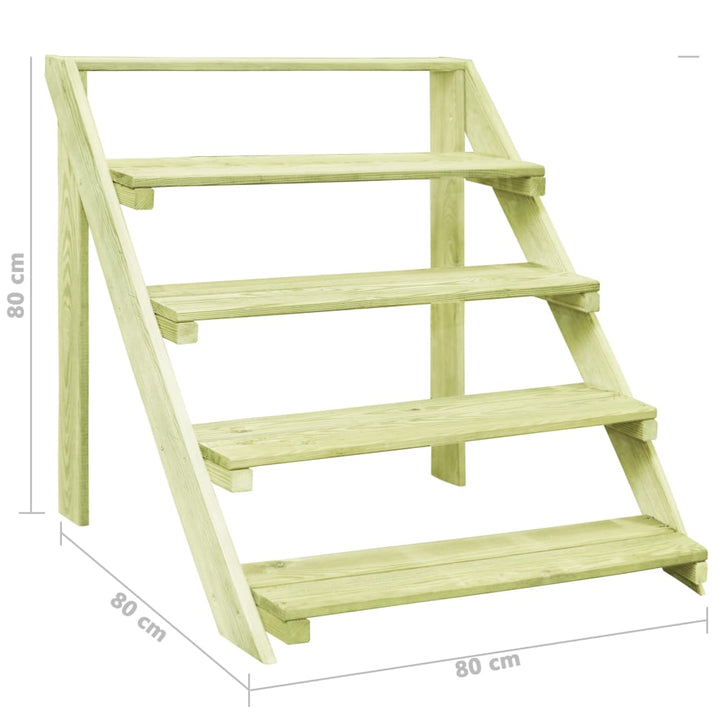 Suport De Plante, 80 X 80 X 80 Cm, Lemn De Pin Tratat