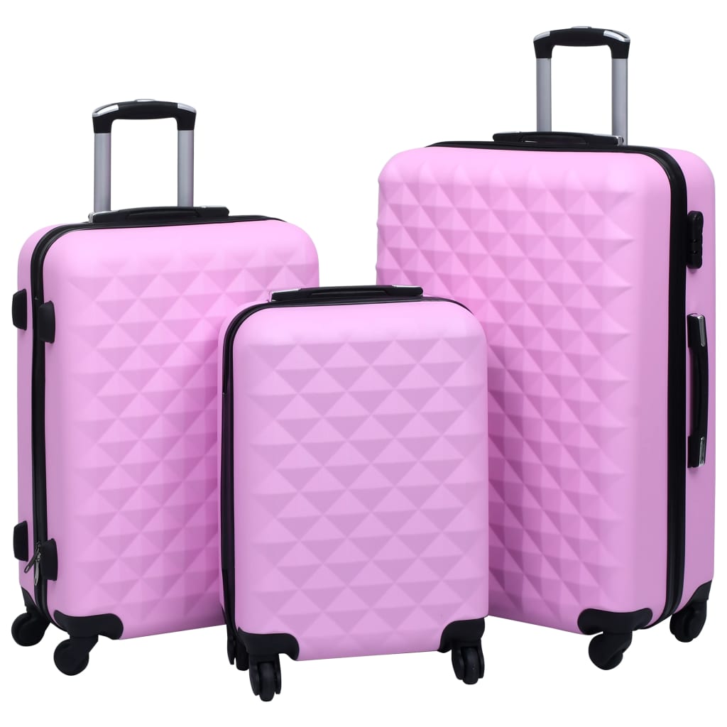 Set De Valize Cu Carcasă Rigidă, 3 Piese, , Abs