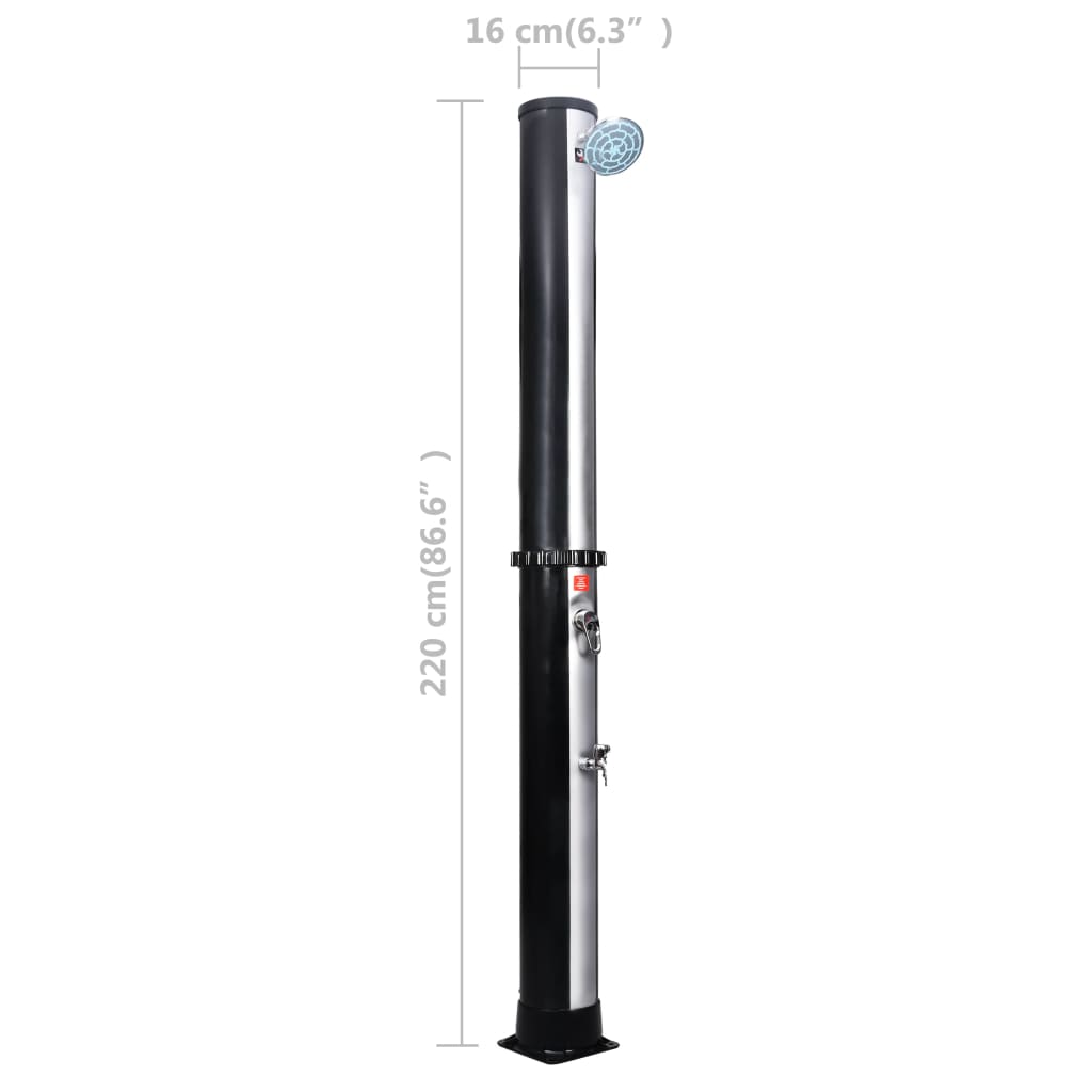 Duș Solar De Exterior Cu Cap De Duș Și Robinet, 40 L