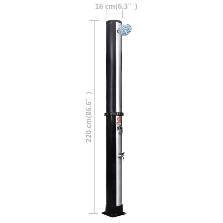 Duș Solar De Exterior Cu Cap De Duș Și Robinet, 40 L