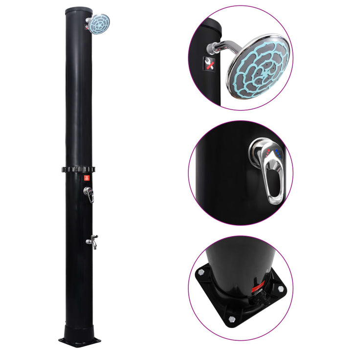 Duș Solar De Exterior Cu Cap De Duș Și Robinet, 40 L