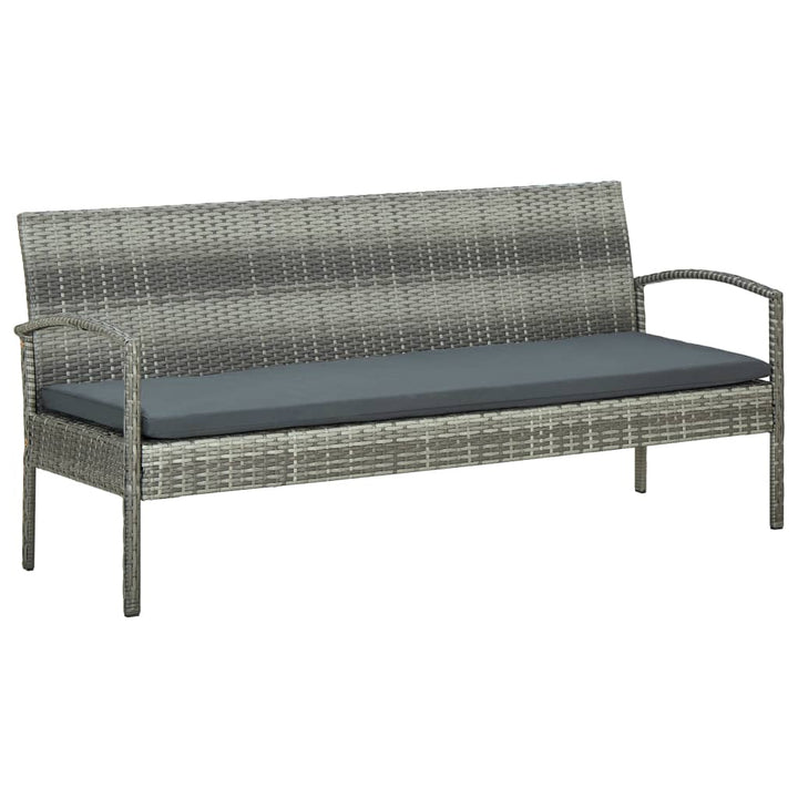 Set Mobilier De Grădină Cu Perne, 5 Piese, , Poliratan