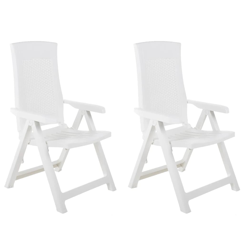 Scaune De Grădină Rabatabile, 2 Buc., , Plastic