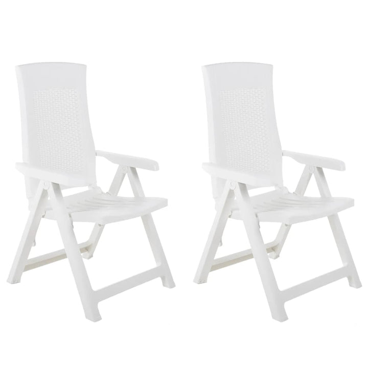 Scaune De Grădină Rabatabile, 2 Buc., , Plastic