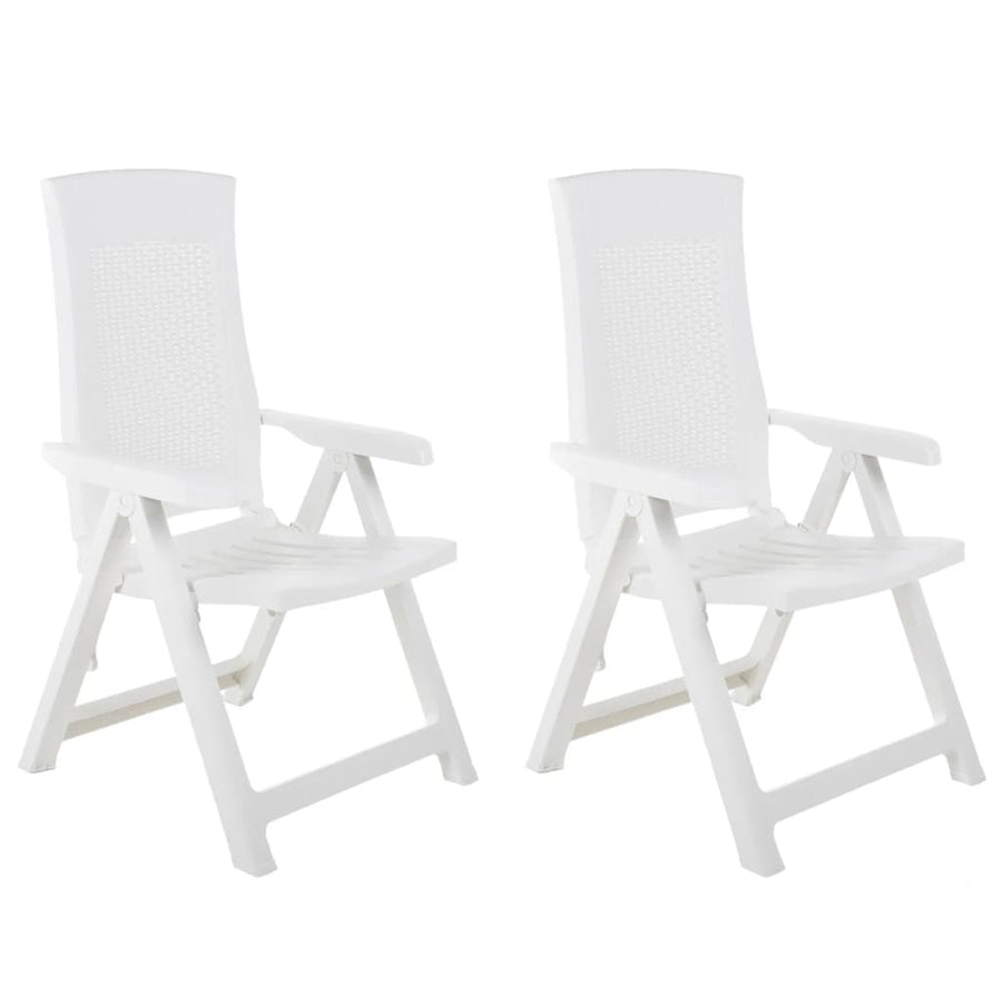 Scaune De Grădină Rabatabile, 2 Buc., , Plastic