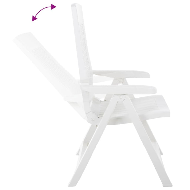 Scaune De Grădină Rabatabile, 2 Buc., , Plastic