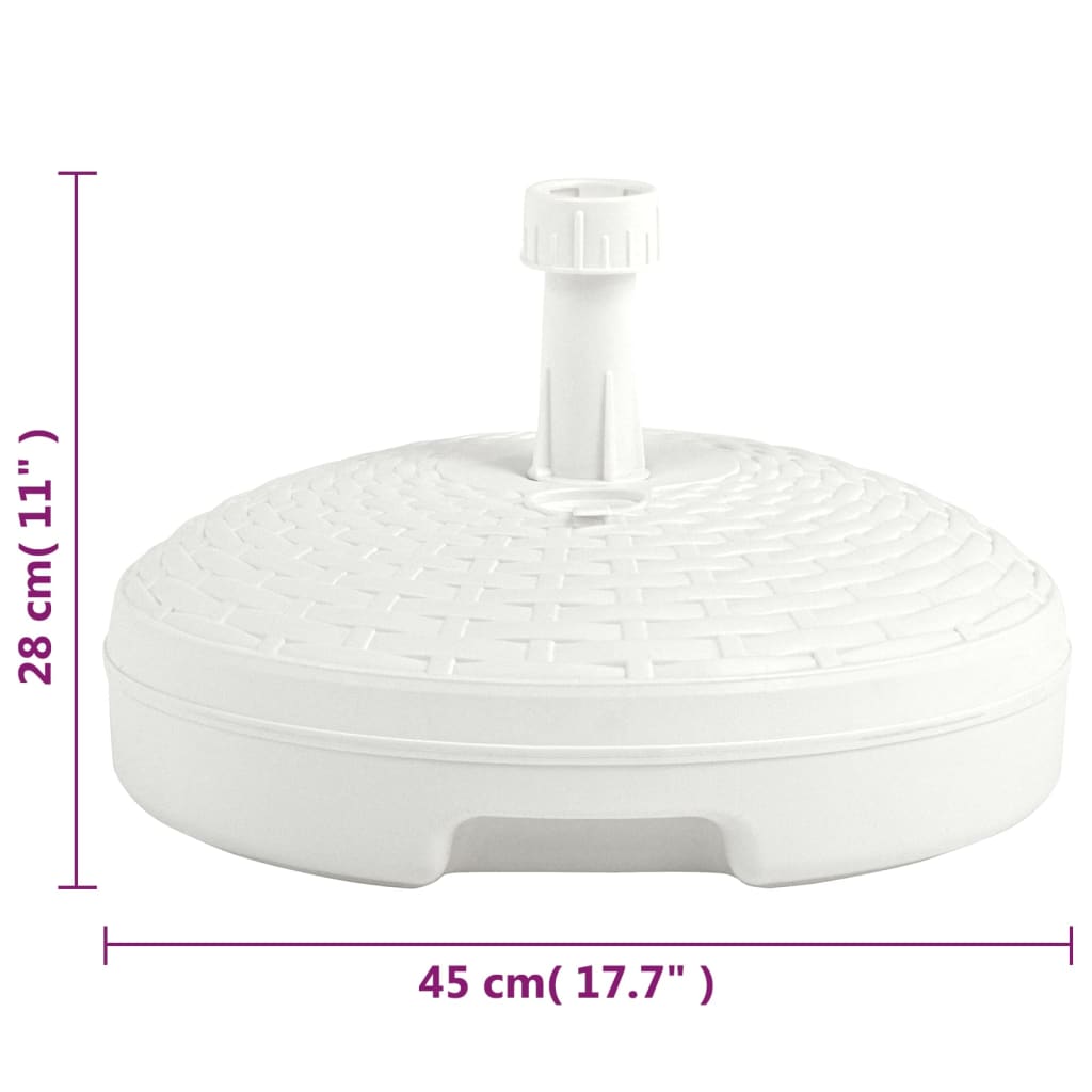 Suport Umbrelă, Umplut Cu Apă/Nisip, , 20 L, Plastic Ratan