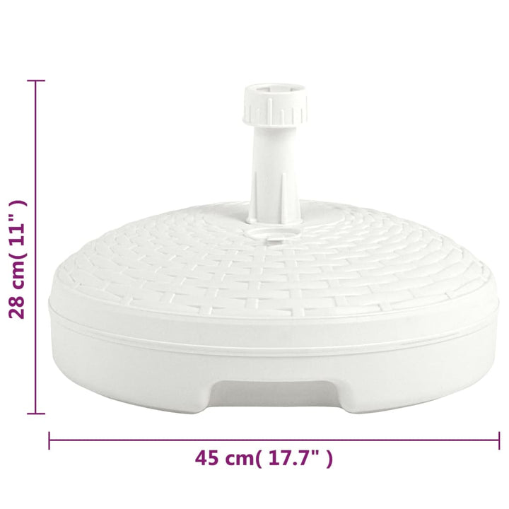 Suport Umbrelă, Umplut Cu Apă/Nisip, , 20 L, Plastic Ratan