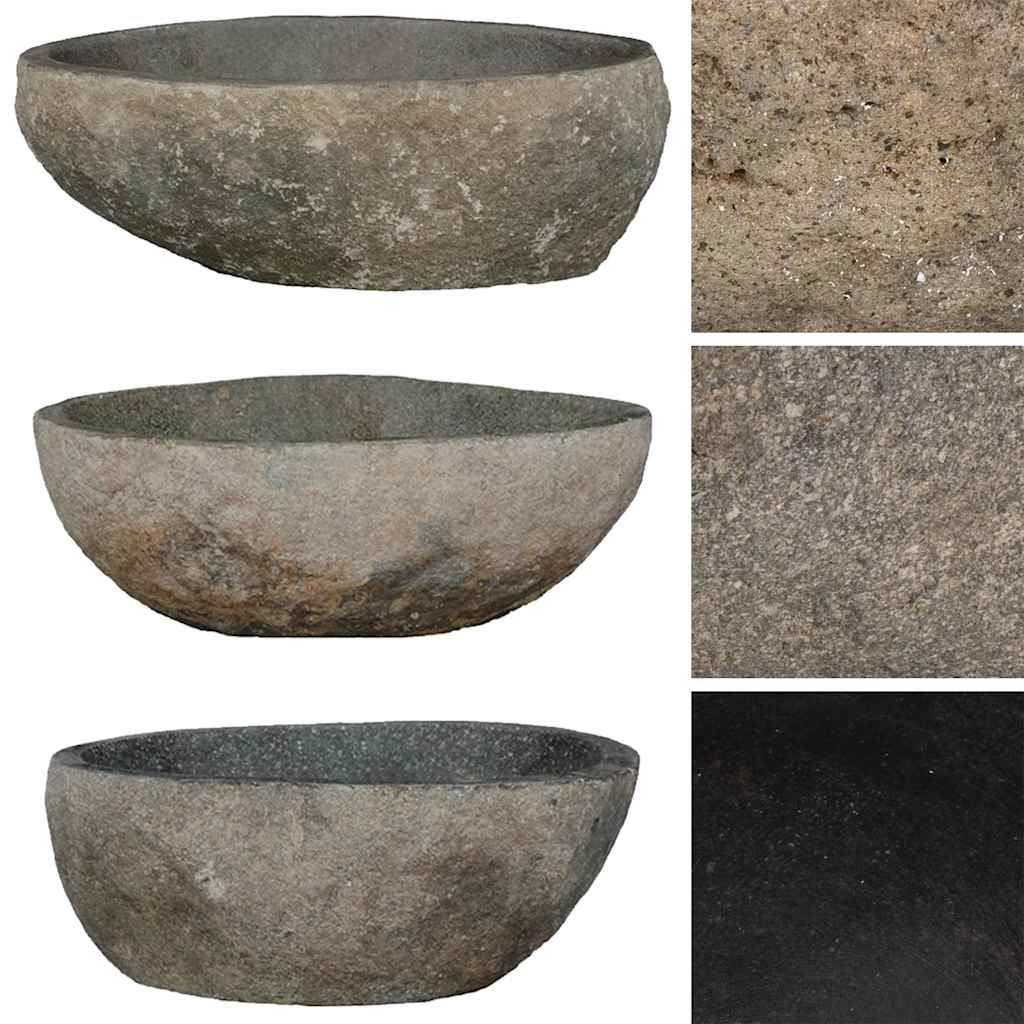 Chiuvetă Din Piatră De Râu, (29-38)X(24-31) Cm, Oval