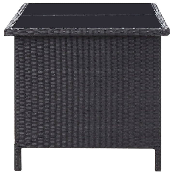 Set Mobilier De Grădină Cu Perne, 6 Piese, Negru, Poliratan