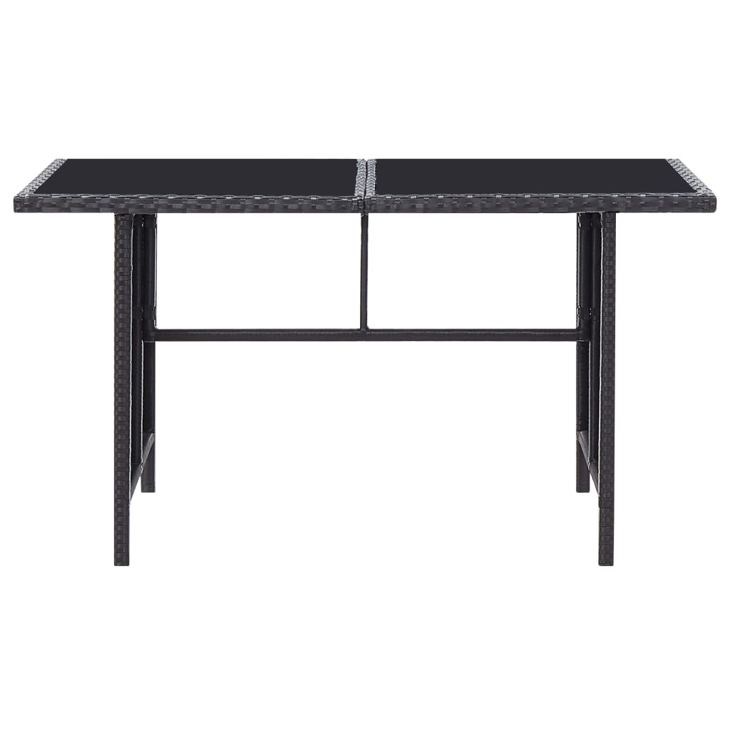 Set Mobilier De Grădină Cu Perne, 6 Piese, Negru, Poliratan