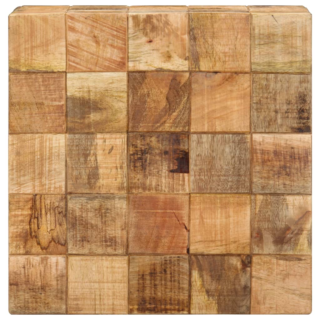 Măsuțe De Cafea, 2 Buc., Design Bloc, Lemn Brut De Mango