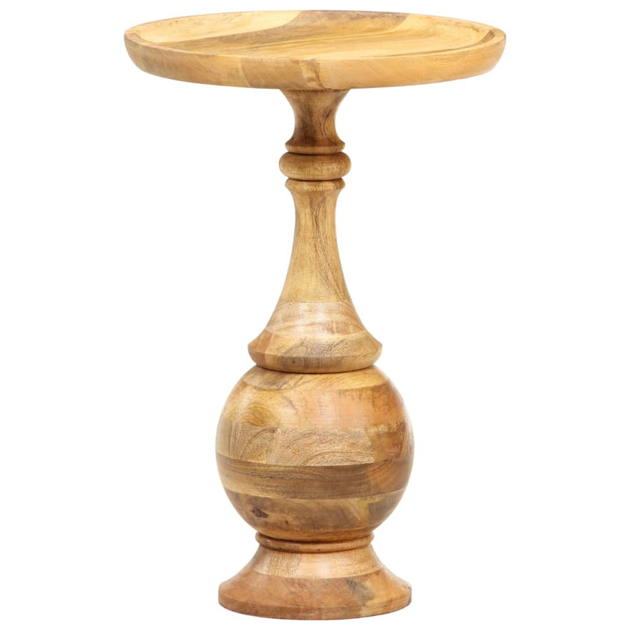 Masă Laterală Rotundă, 43 X 43 X 66 Cm, Lemn Masiv De Mango