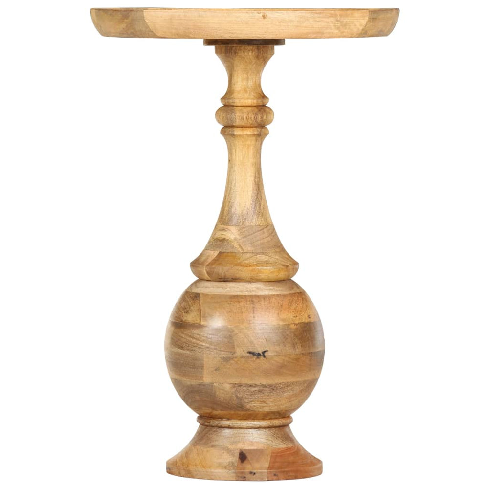 Masă Laterală Rotundă, 43 X 43 X 66 Cm, Lemn Masiv De Mango