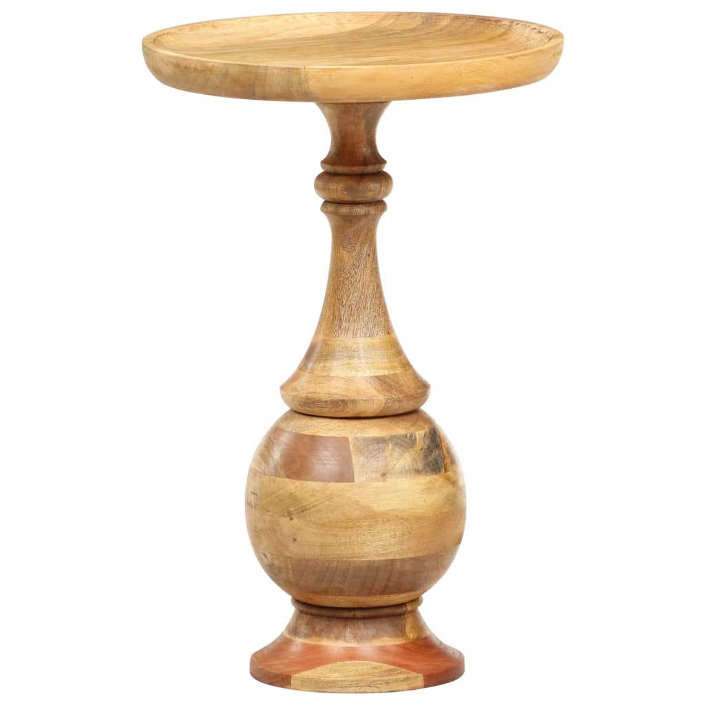 Masă Laterală Rotundă, 43 X 43 X 66 Cm, Lemn Masiv De Mango